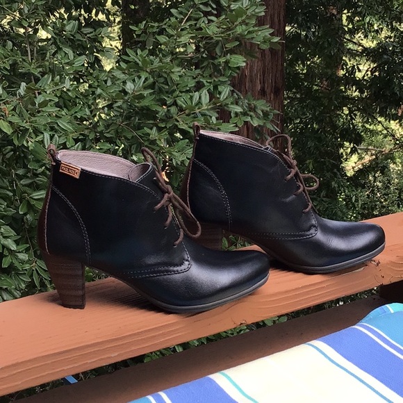 Pikolinos Black/Brown Leather Booties Sz 9.5-10 MINT - Picture 2 of 8